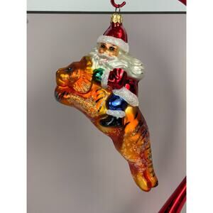 Christopher Radko Safari Santa Christmas Ornament Santa Claus Riding a Tiger